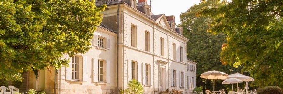 Emplacement camping devant le château dans la Vienne en Poitou-Charentes
